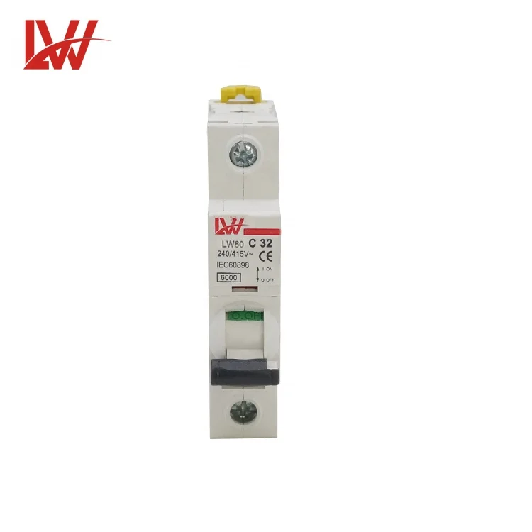 MCB IC65 Model  Miniature Circuit Breaker 1P 2P 3P 4P  LW Brand LW60 1P