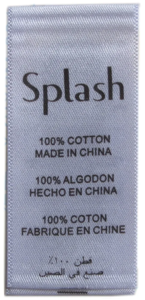 Wholesale Apparel Satin Print Fabric Labels