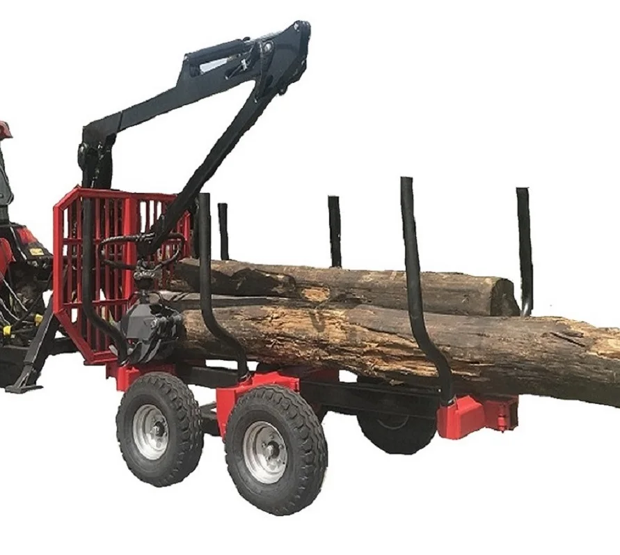 Лесной погрузчик с краном для