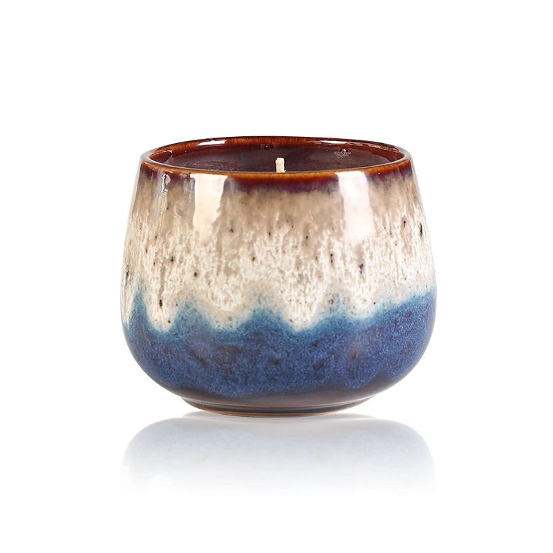 M & SENSE индивидуальная градиентная полихроматическая мраморная круглая керамическая банка для