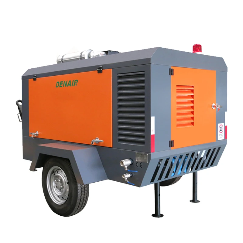 450 CFM Portable Diesel Engine Operated Screw Air Compressor