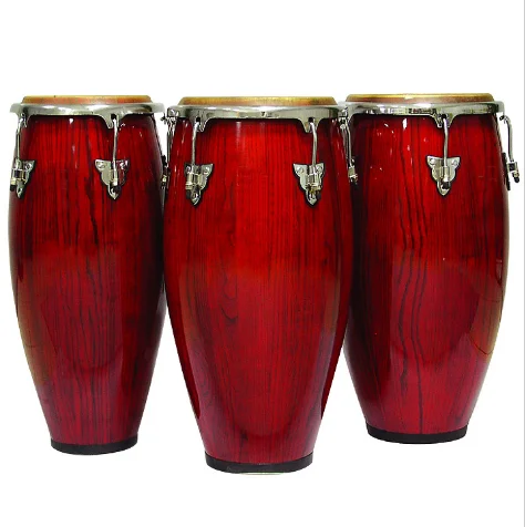 Red Wooden Conga Drum for Percussion Music Instrument - OEM