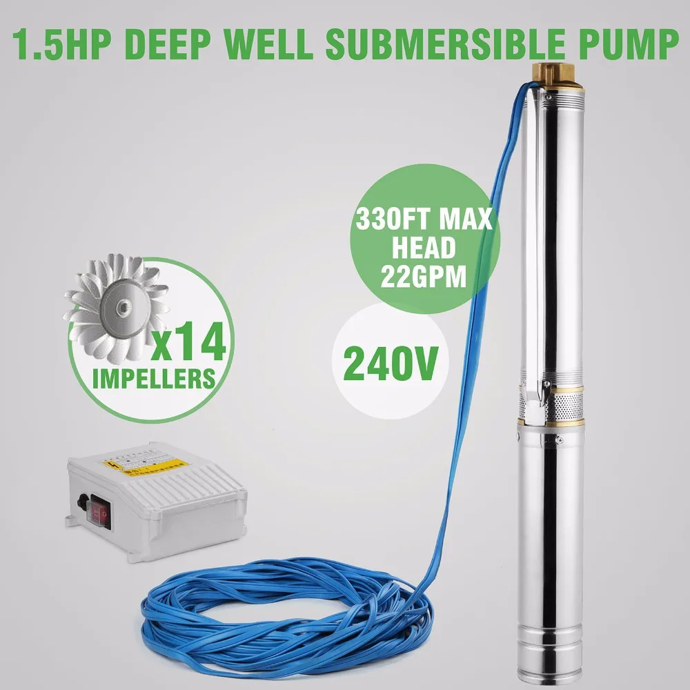 1.5 hp submersible bore pump