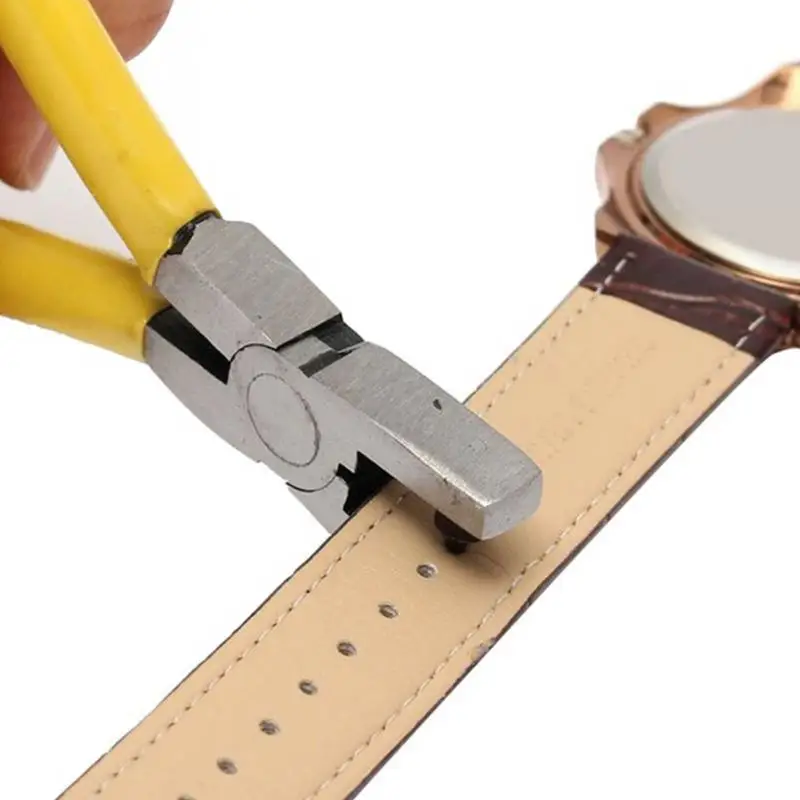 Punch Six Sizes Hole 2/2.5/3/3.5/4/4.5 mm Bac bac Straps Fabric Shoes Dog Collars Saddles Bac bac Leather Hole Punch Belt Puncher,Heavy Duty Revolving Plier Tool,Watch Bands 