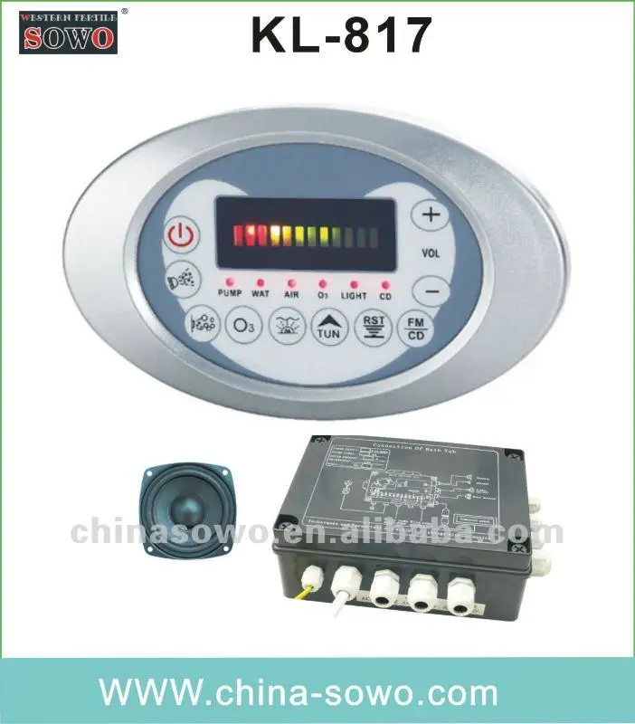 KL-817 Bathtub Control Box Massage Bathtub Spa Control Panel & Whirlpool Hot Tub Computer Controller Board System for Bathroom
