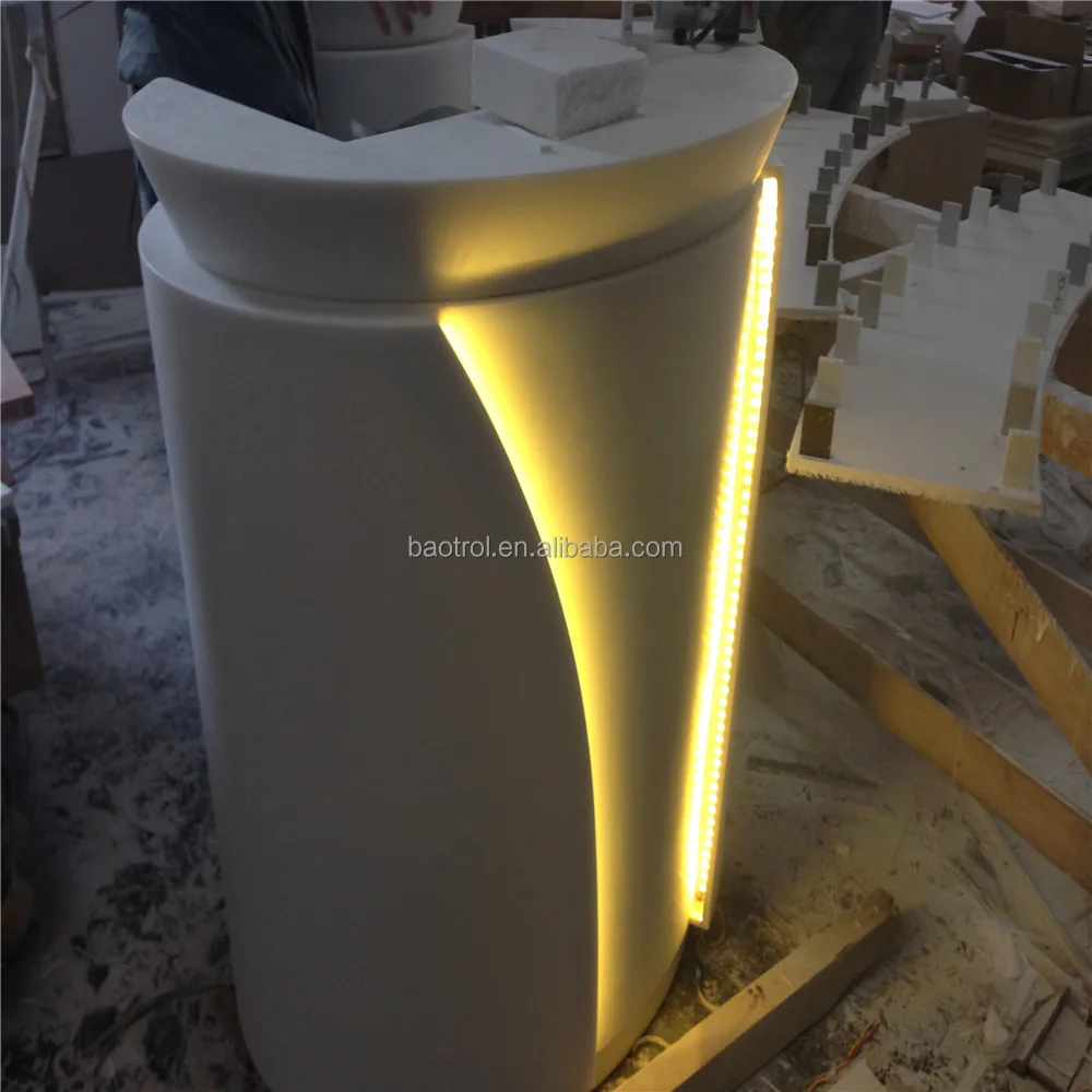 Church Solid Surface Pulpit, Modern Church Podium Table, Church Rostrum