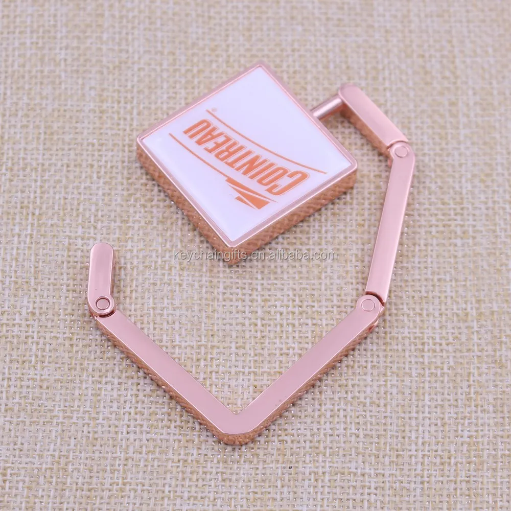 Round / Heart / Rectangle Metal Foldable Table Top Cheap Bag Hanger/hook for Women Wholesale Price