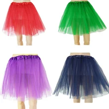 Women Tutu Skirt 3Layers Fluffy Teen Adult Long Tutus Party Skirt