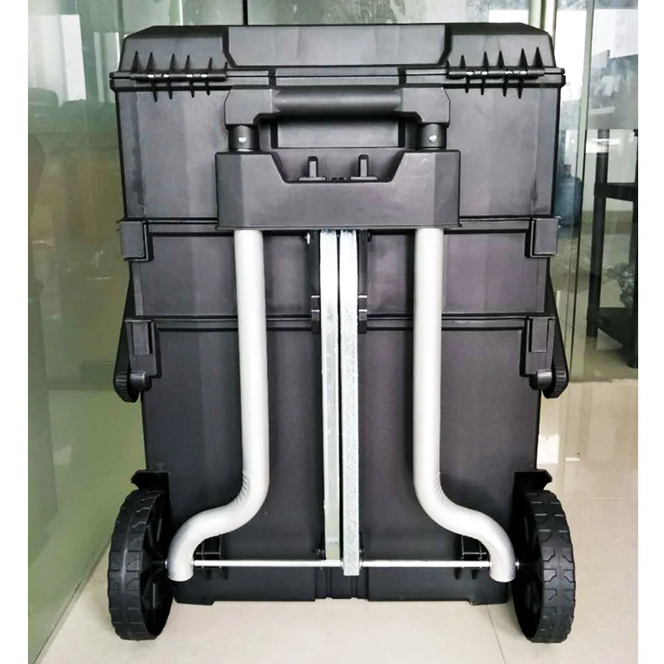 Tool Storage Box Empty Toolbox TOOL BOX TROLLEY Plastic Lockable Portable Toolbox Rolling Cabinet Storage Tool Chest Mechanic