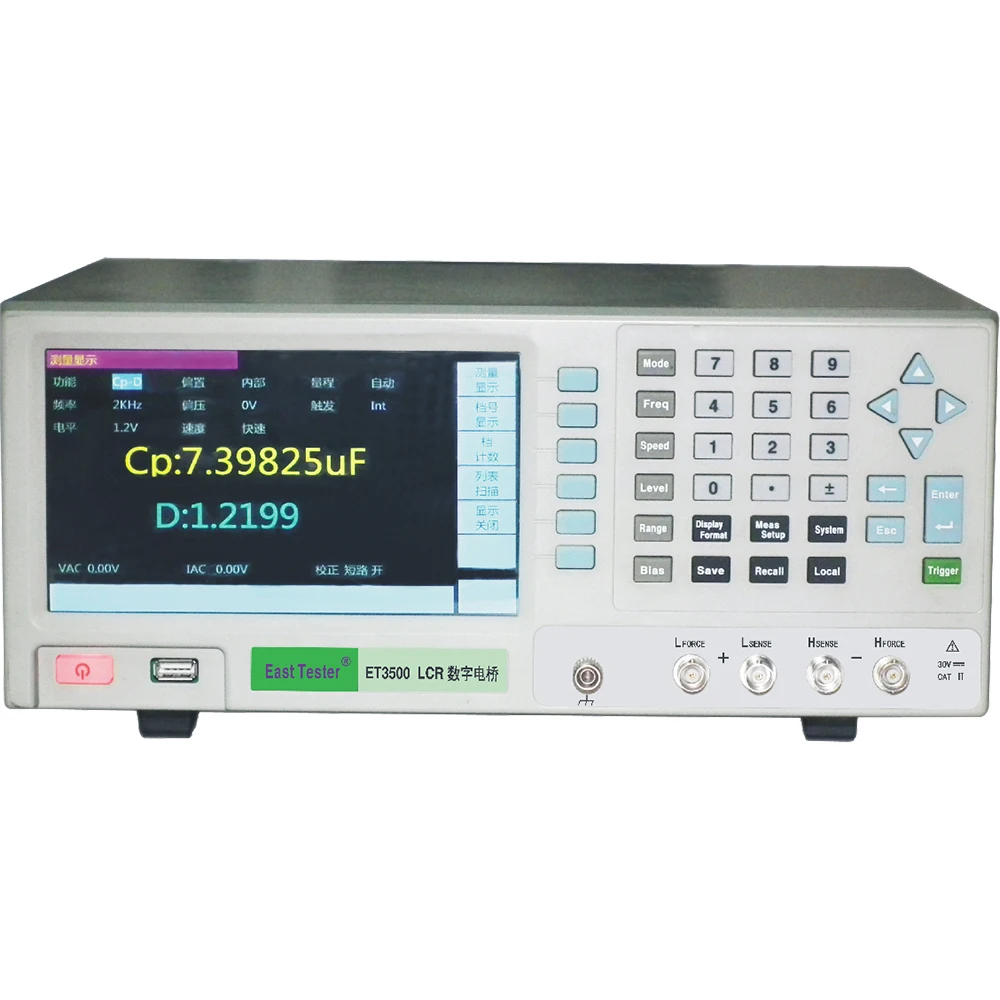 Desktop LCR Meter Digital Electric Bridges 10Hz- 1MHz Measurement Range ET3500 Series