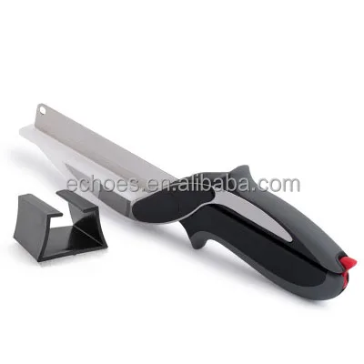 Multipurpose food scissors Kitchen 2 in 1 knife shearing scissors and cutting board