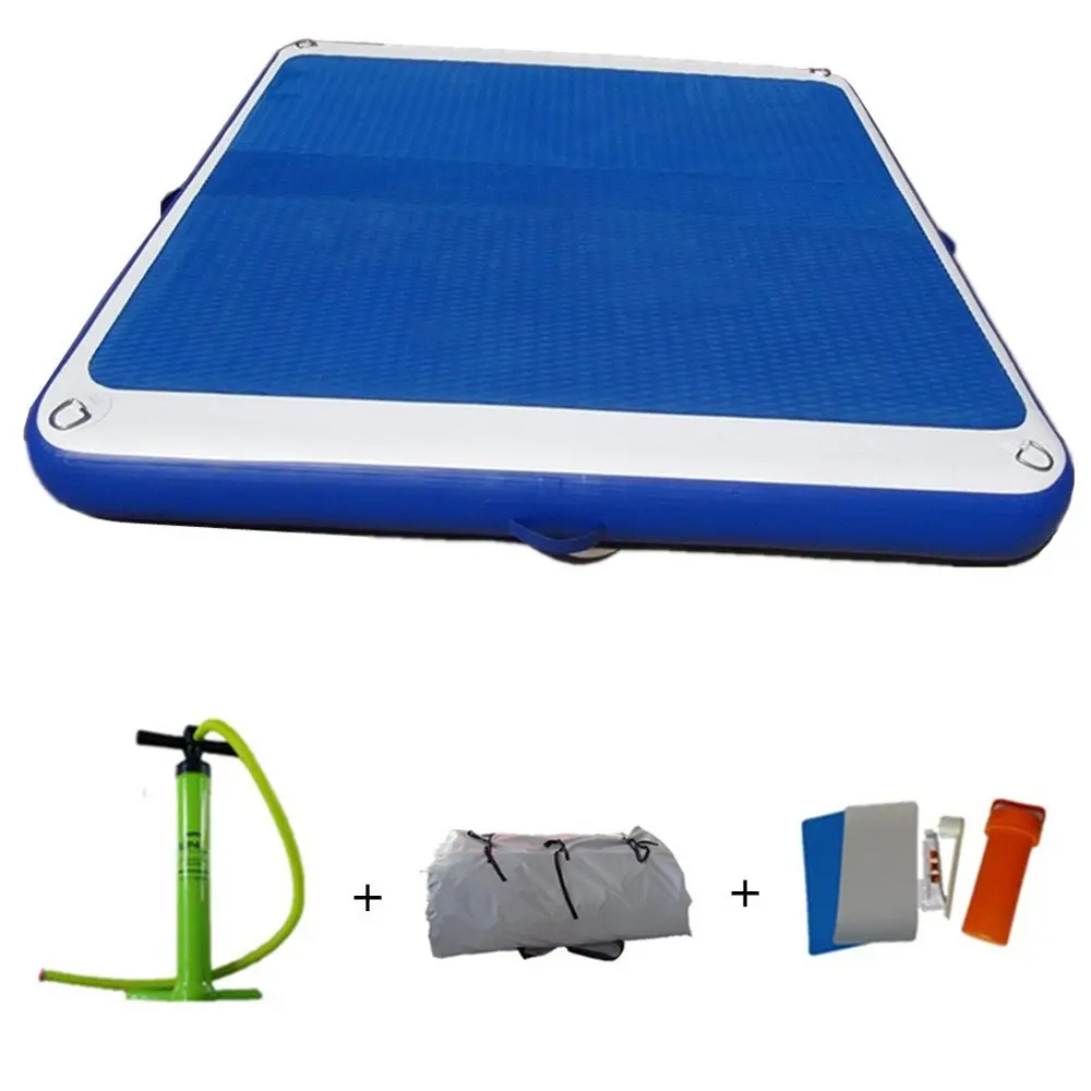 Inflatable Water Floating Platform Air Pontoon Dock Swimming Pool Work Raft