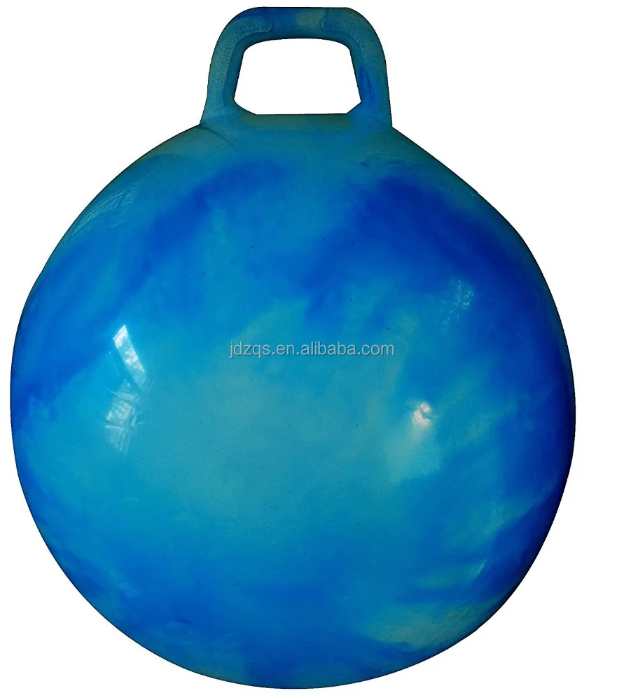 22 Inch Rainbow Color Hopper Ball with One Handle for Kids