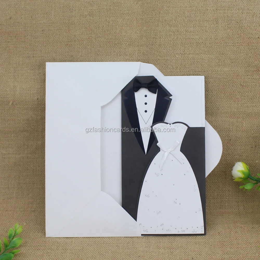 Convites de Casamento para Noivos, Cartões de Aniversário de Casamento com  Retrato e Envelopes Brancos, image size:1000x1000
