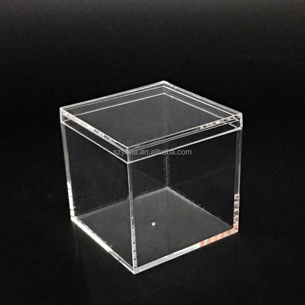 clear plastic mini storage cube small