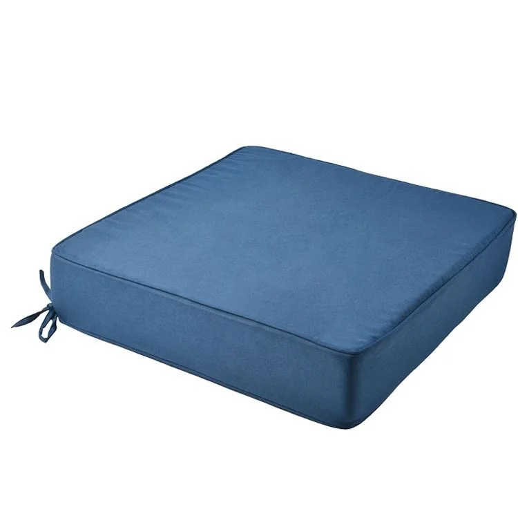 Soft Blue Padding Chair Cushion Outdoor Waterproof Memory Foam