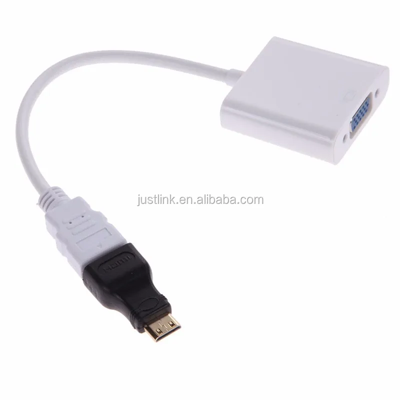 Micro HDMI to VGA with Audio Adapter Cable with 2 Converters