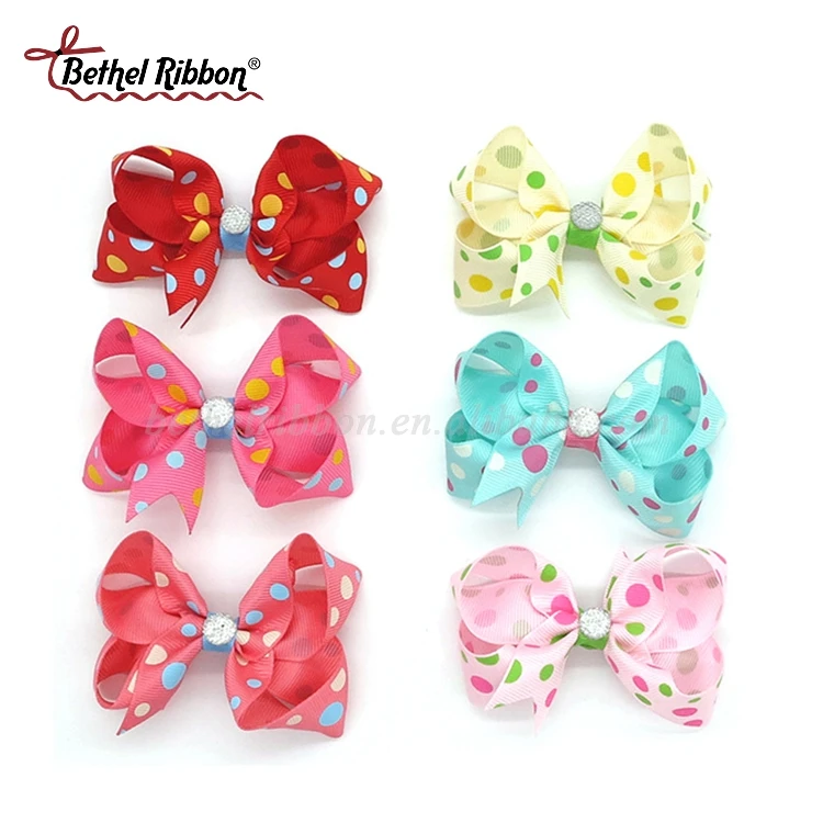 Ribbon Flowers Bow Kids Fancy Hair Clips - Buy Hair Clip Kid Product on  