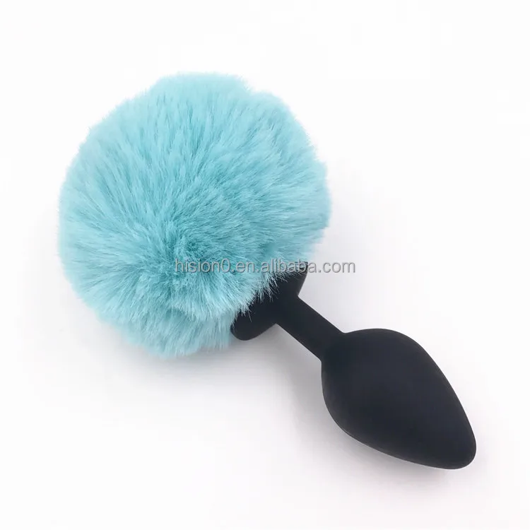 Colorful Many Colors Choice Silicone Cute Round Soft Short Fuzzy 8cm Pompom Tail 3 Sizes Ass Intruder Anal Stopper Butt Plug