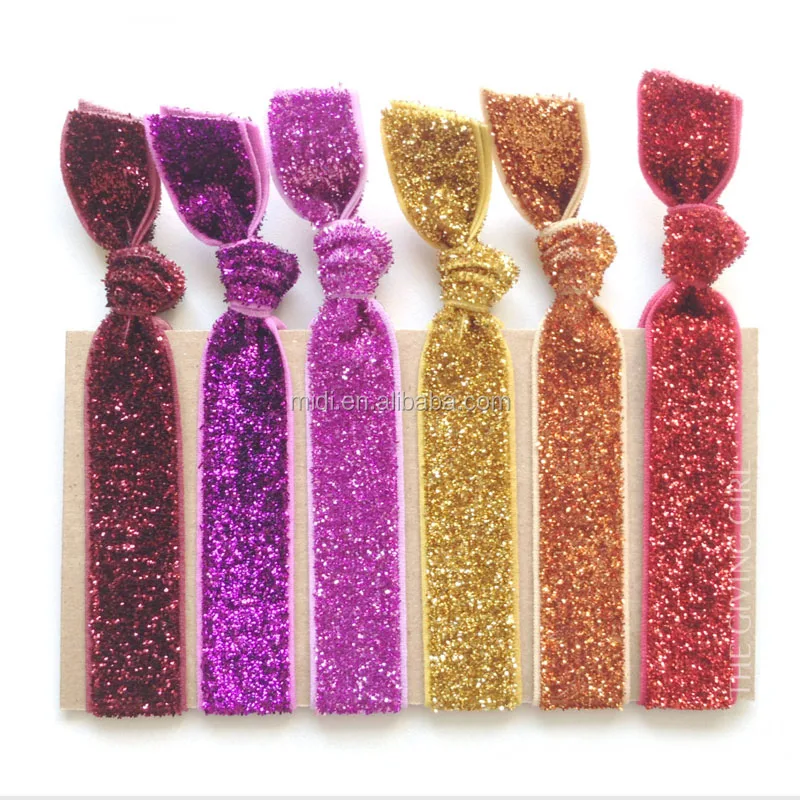 Fashionable golden satin hair band silk elastic large hair Scrunchies women hair accessories