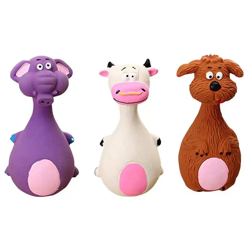 Animal Shape Chew Toy Latex Sound Squeaker Squeaky Play Toys for Pet Puppy Dog