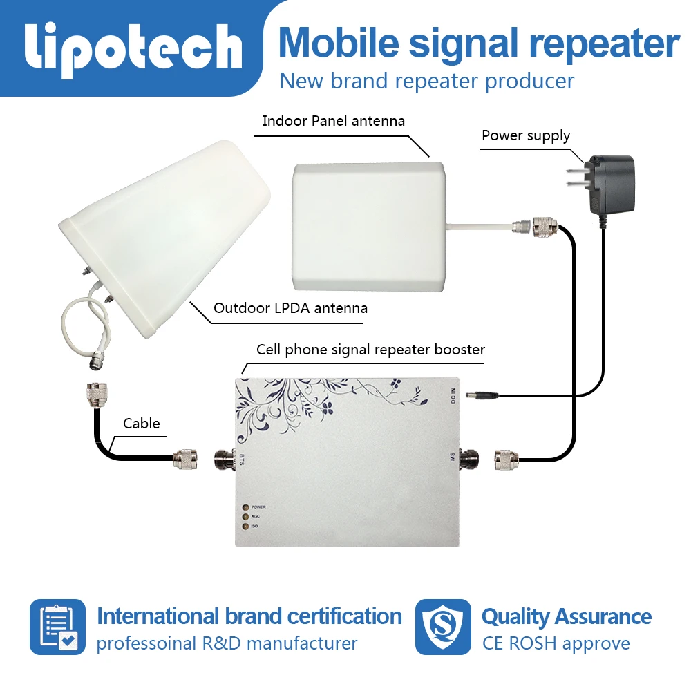 LIPOTECH новый сотовый телефон booster диапазон частот 2100 мГц мобильный ретранслятор сигнала