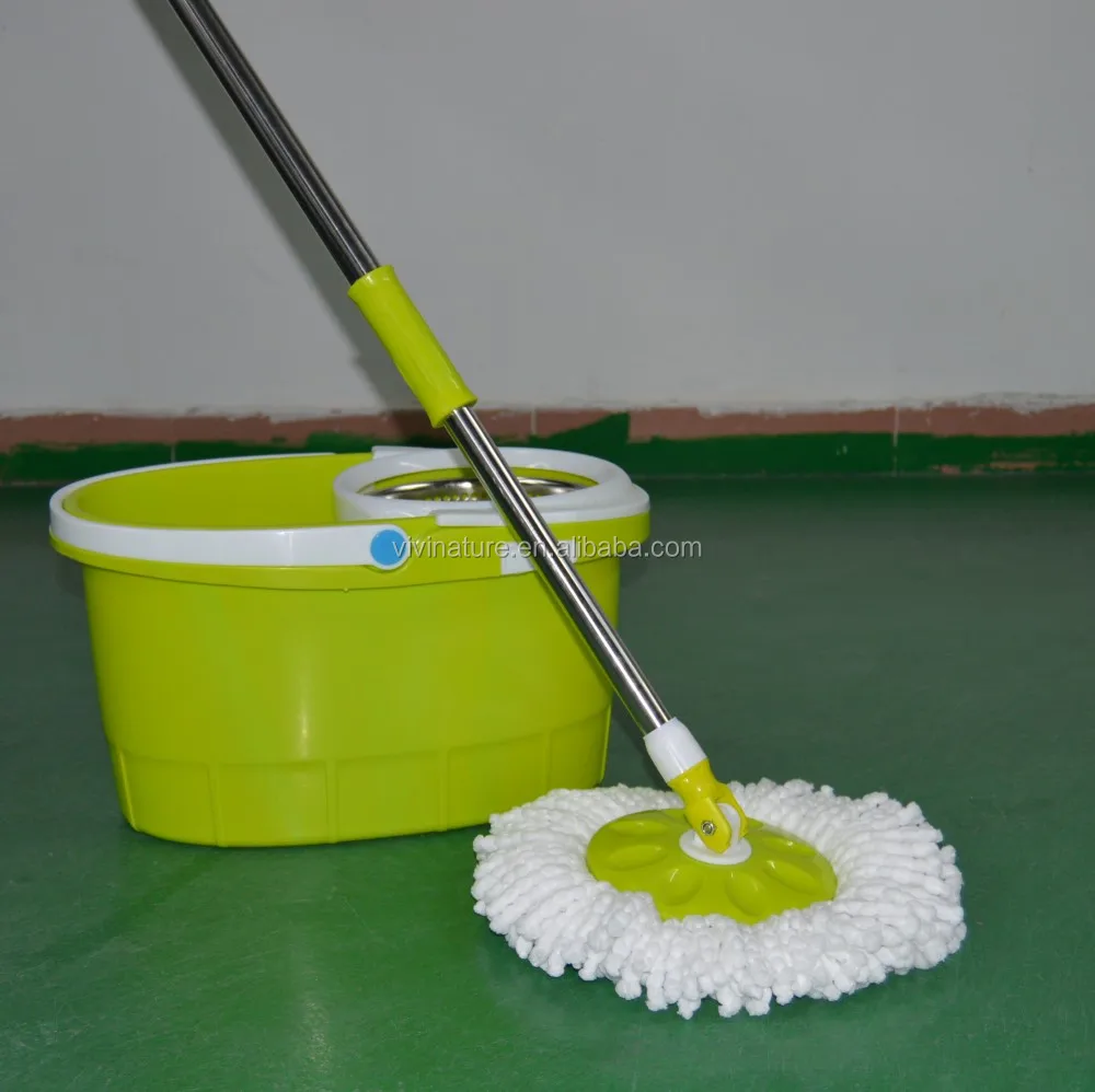Dual Bucket Spinning Action Mop with Two Mop Heads