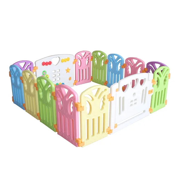 New Design of 8 Panels Colorful Folding Plastic Baby Playpen Baby Fence