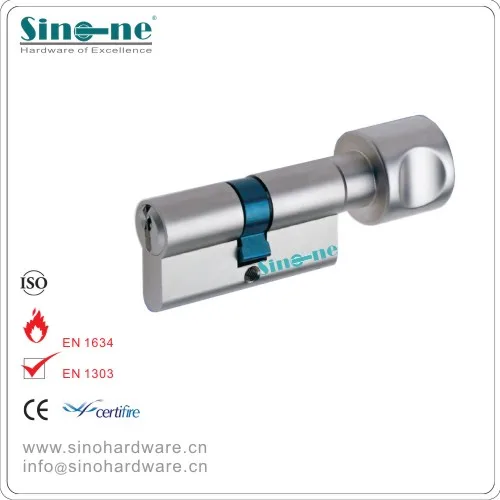 Euro Bathroom Cylinder Lock With Thumbturn Solid Brass Body Opened By