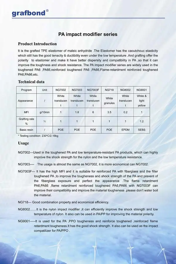 EPDM-g-MAH используется в качестве нейлонового модификатора
