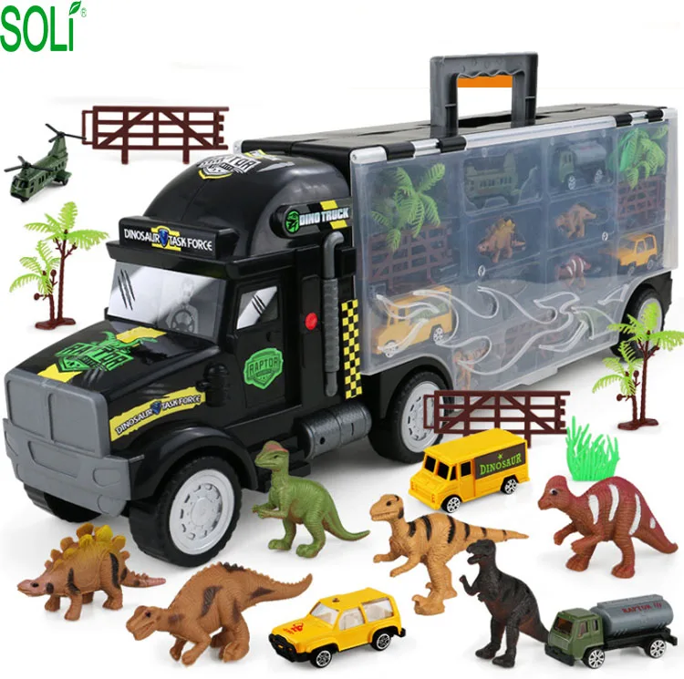 Meninos Brinquedos de Carro Dinossauro Caminhão Transporte Veículo Dino  Animal Modelo Tyrannosaurus Rex Kids Jogo Crianças Presentes de Aniversário
