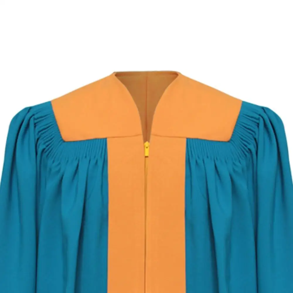 Senior Classic Matt Custom White and Dark Blue Choir Robes