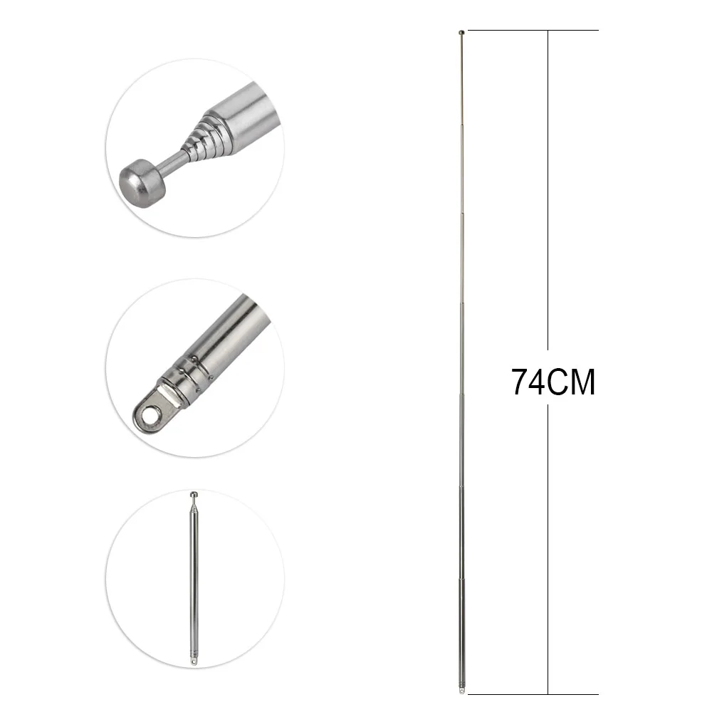 Universal DAB DAB+ AM FM TV Antenna - 7 Section Telescopic Aerial