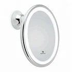Oval Mirror Oval Magnification Led Lighted Bathroom Mirror Suction Cup Mirror