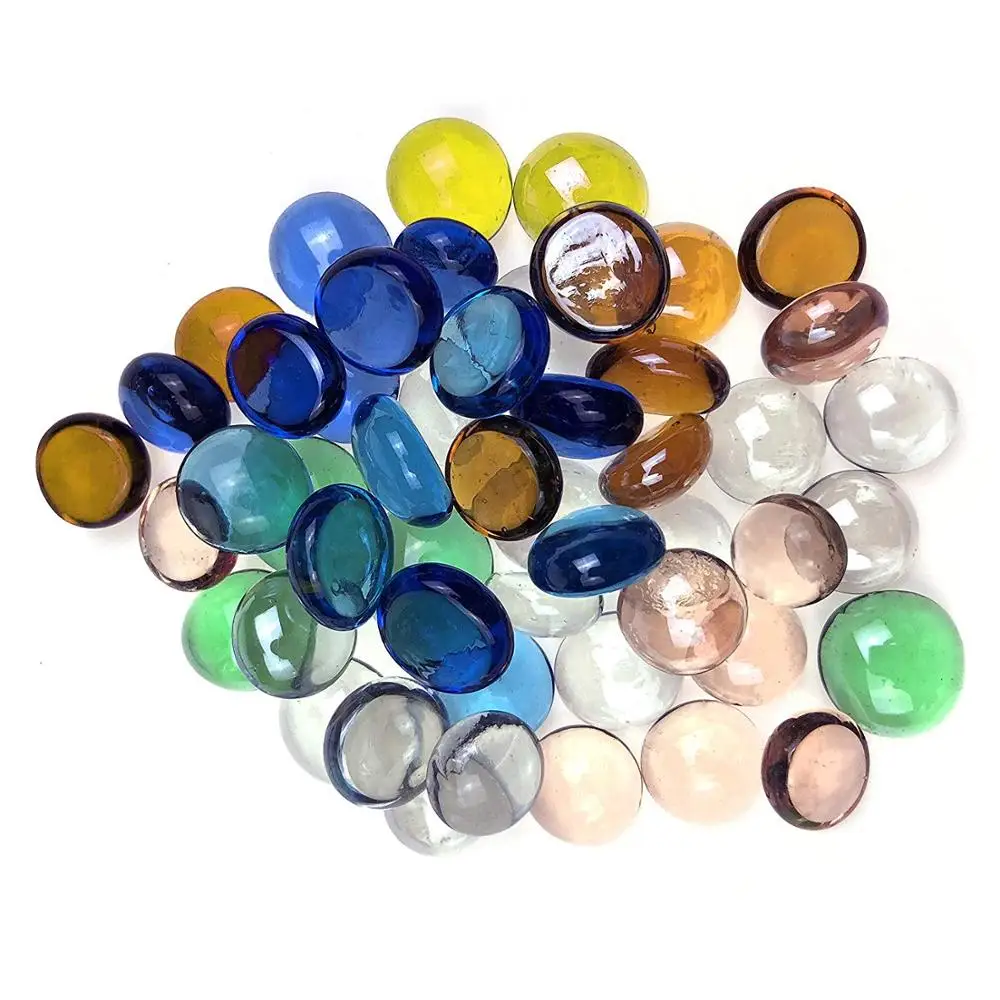 home decoration mix color flat glass beads