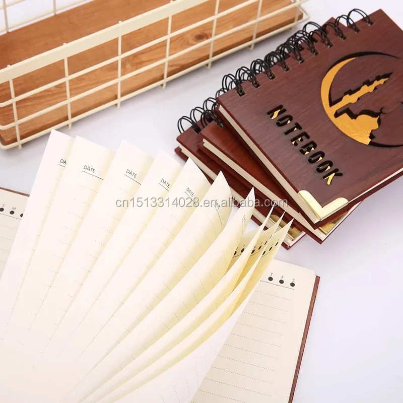 Винтажный блокнот высокого качества на спирали с принтом