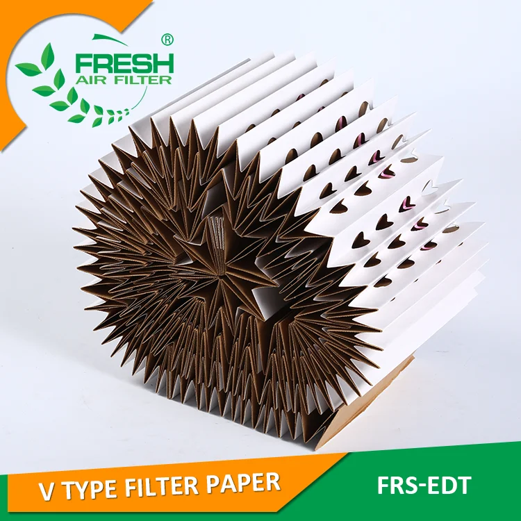 Высокое качество картона плиссированные воздушные фильтры kraft складной фильтровальной бумаги