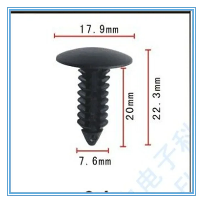 Фиксирующий автомобильный зажим пластиковая заклепка с белым