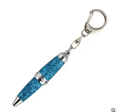 Beautiful Promotion Gift Factory Customized Diamante Mini with Rhinestone Ballpoint Pen Pocket Crystal  Ball Pen with Key Chain