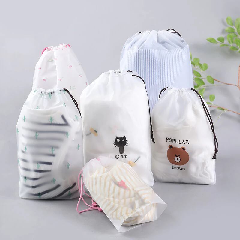 plastic drawstring bags with logo