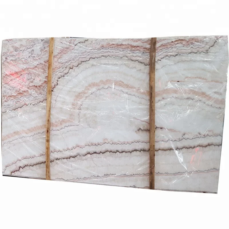 Luxury Pink Rainbow Onyx Slabs - Natural Onice Stone