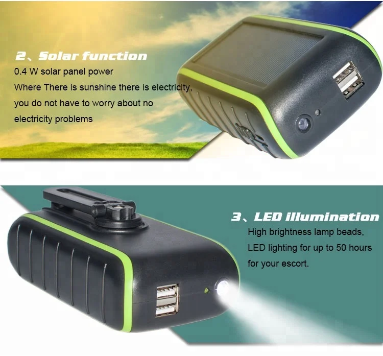 Hand Dynamo Torch Light with Mobile Phone Charger