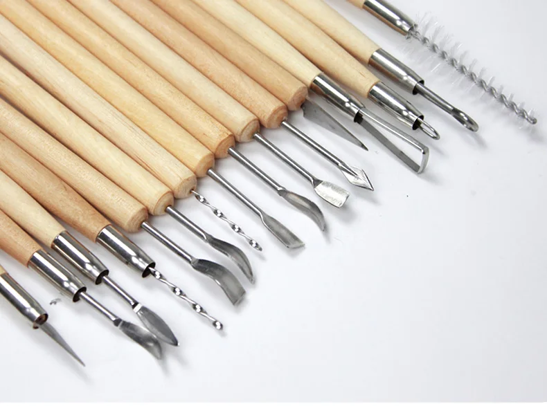 Jeanoko Ensemble 5 Outils D'Argile En Céramique - Aiguilles Et Outils De Sculpture Avec Manche Aluminium