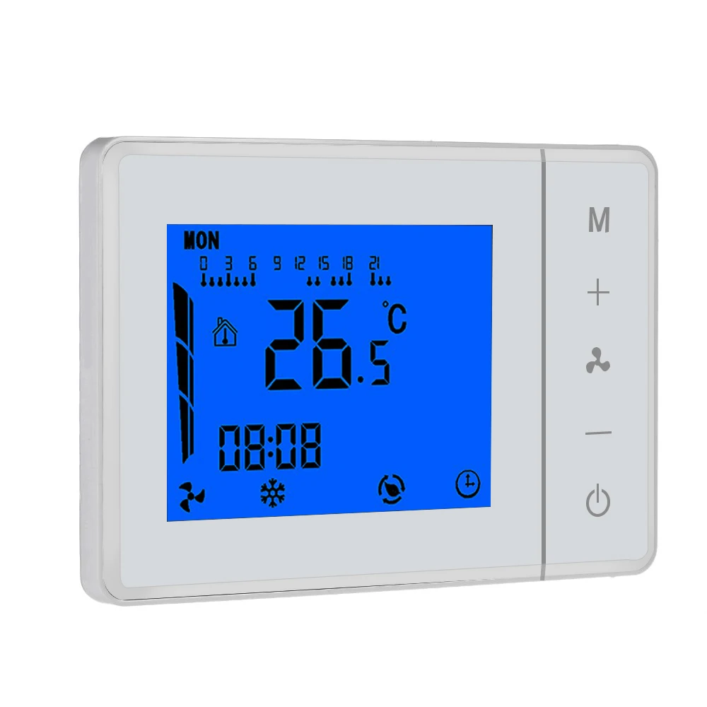 FCU IR Infrared Remote Control Air Conditioner Thermostat Programmable