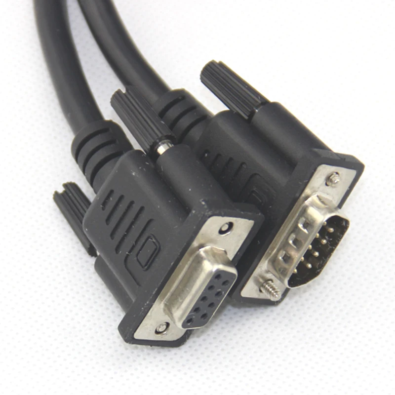 DB9 Male to DB9 Female Null Modem Cable Home Theater Application Bare Copper Conductor with Braid Shielding
