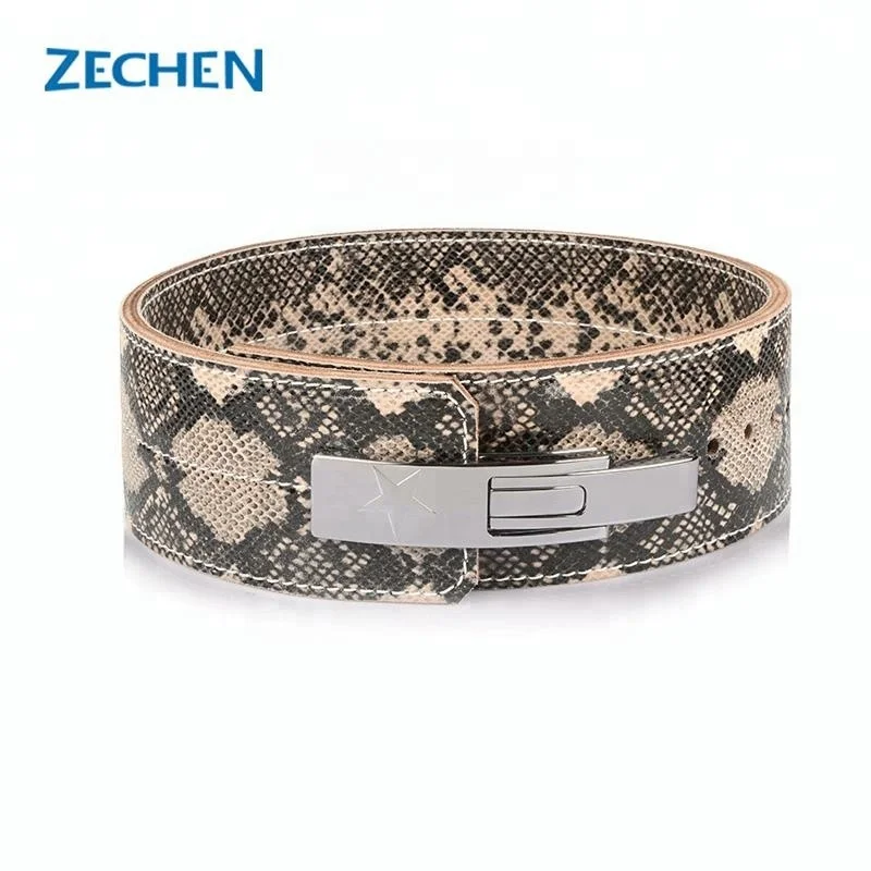 Custom Back Support Gym Leather Powerlifting Lever Belt Weight Lifting Belts Buckles Weightlifting Lever Belt logo