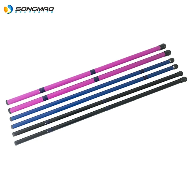 China Manufacture 15m 18m 20m Telescopic Fiberglass Flag Pole Mast With Metal Base