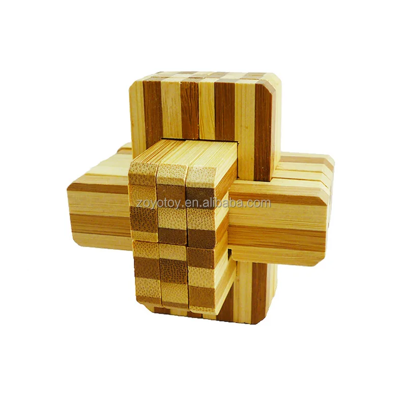 2022 New Wooden Cube Brain Teaser Bamboo Puzzle - Buy Wooden Cube Brain ...