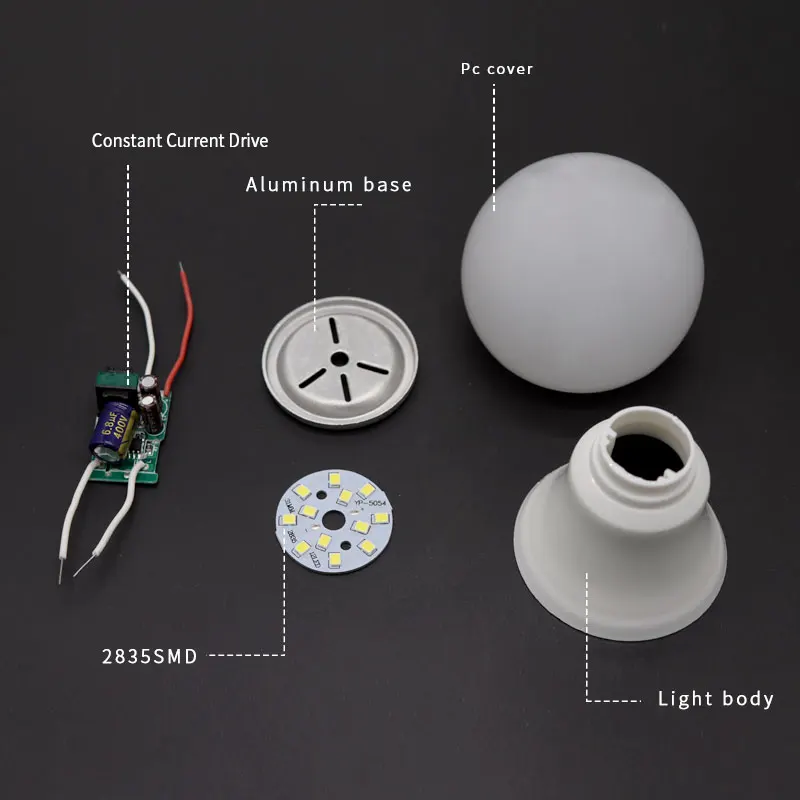 
 5 Вт Semi сбитый светодиодные Запчасти светодиодные лампочки  