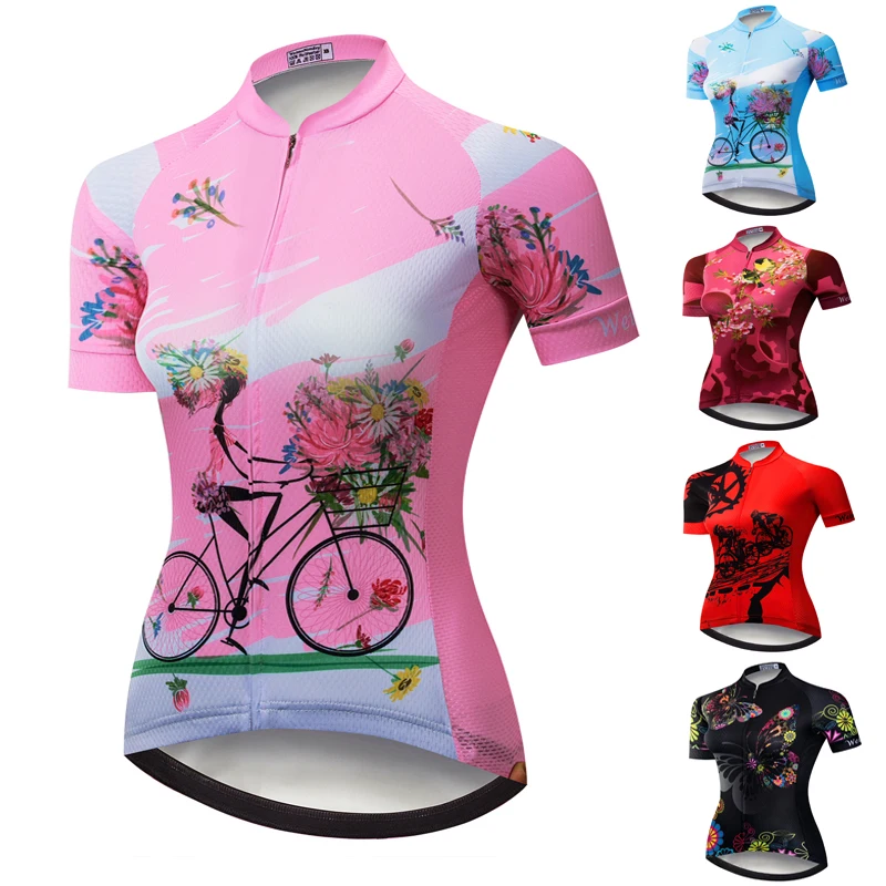Wholesale Custom Reflective Pockets Cycling Jersey Oem Women's Short MTB Bicycle Shirt Tops Bike Apparel From